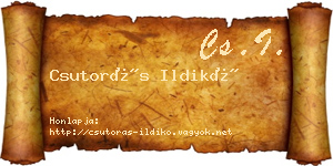 Csutorás Ildikó névjegykártya