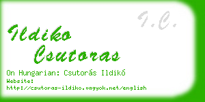 ildiko csutoras business card